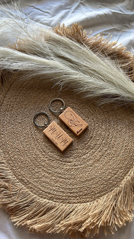 Mother's Day Wooden Key Chains